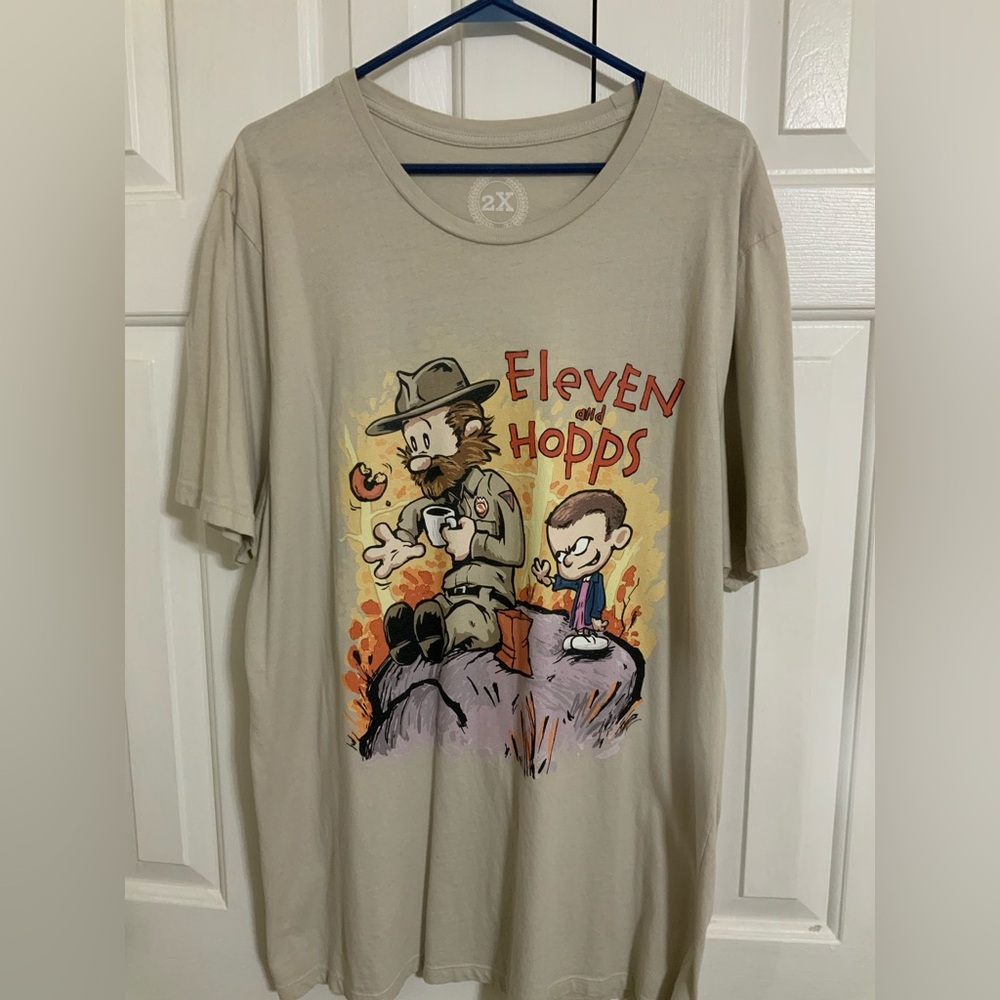 Eleven and Hopps Men’s Unisex 2XL Adventure Tee - Beige